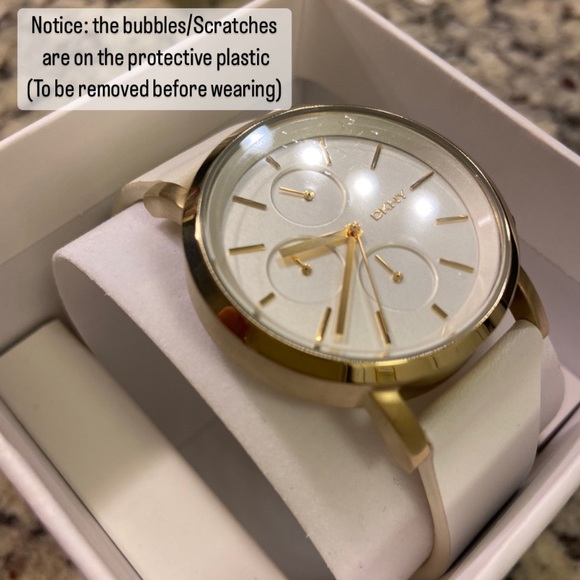 NWT DKNY Watch White Leather Strap - Picture 2 of 9